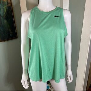 The Nike Tee Women's Mint Green Tank Top Large L Dri-Fit Athletic Workout Gym
